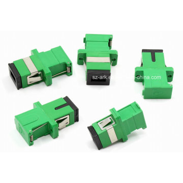 Adaptador óptico de fibra de obturador verde Sc / APC